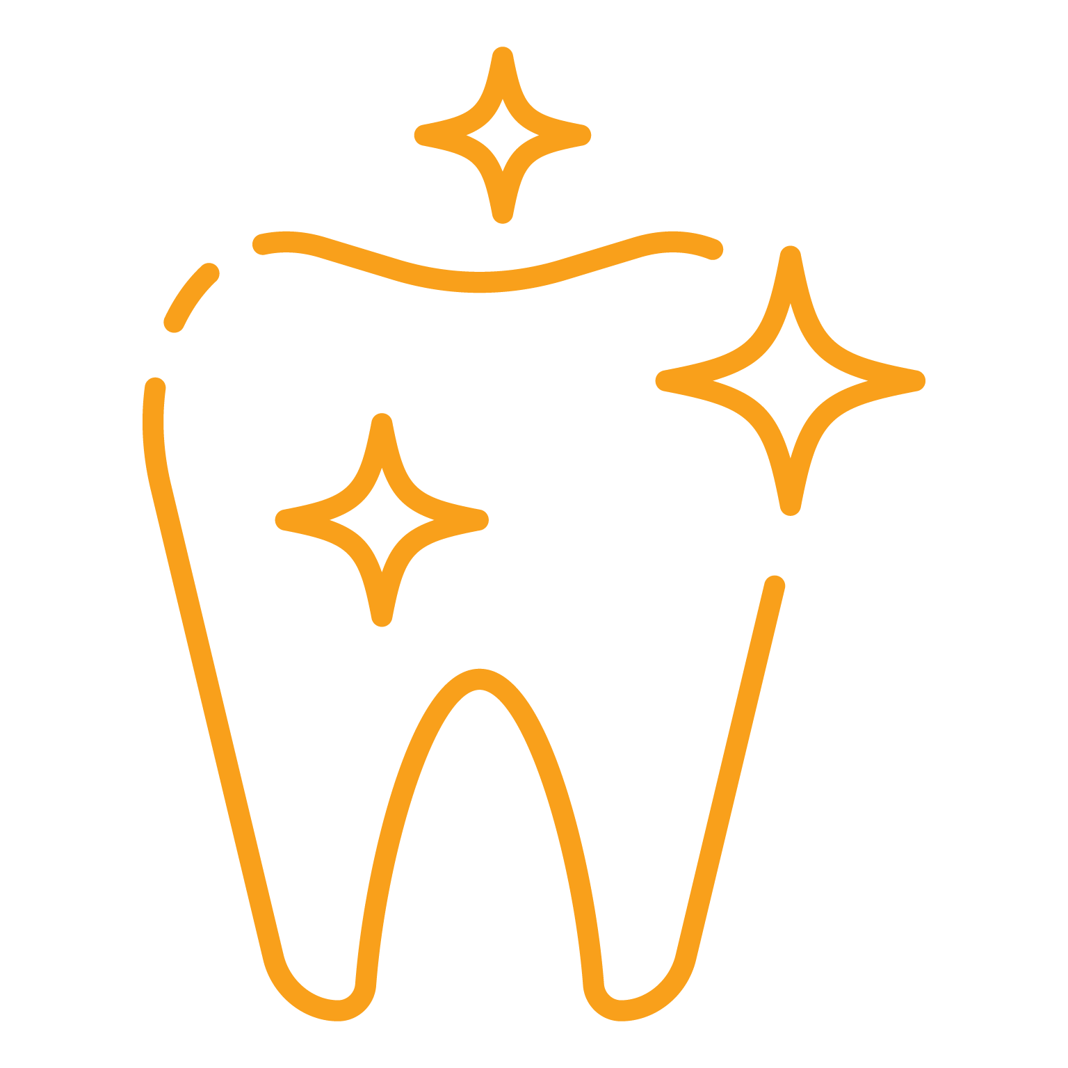 Icon of a healthy tooth, symbolizing the focus on dental health and preventative care at Dr. Kevin Burgdorf's office.